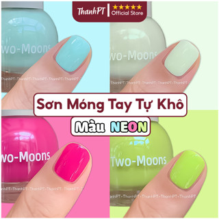 Sơn Móng Tay Tự Khô Neon Cao Cấp - Không Cần Hơ Đèn - Sơn Thường Two Moons 10ml Nhanh Khô, Lâu Trôi, Màu Đẹp, Không Mùi