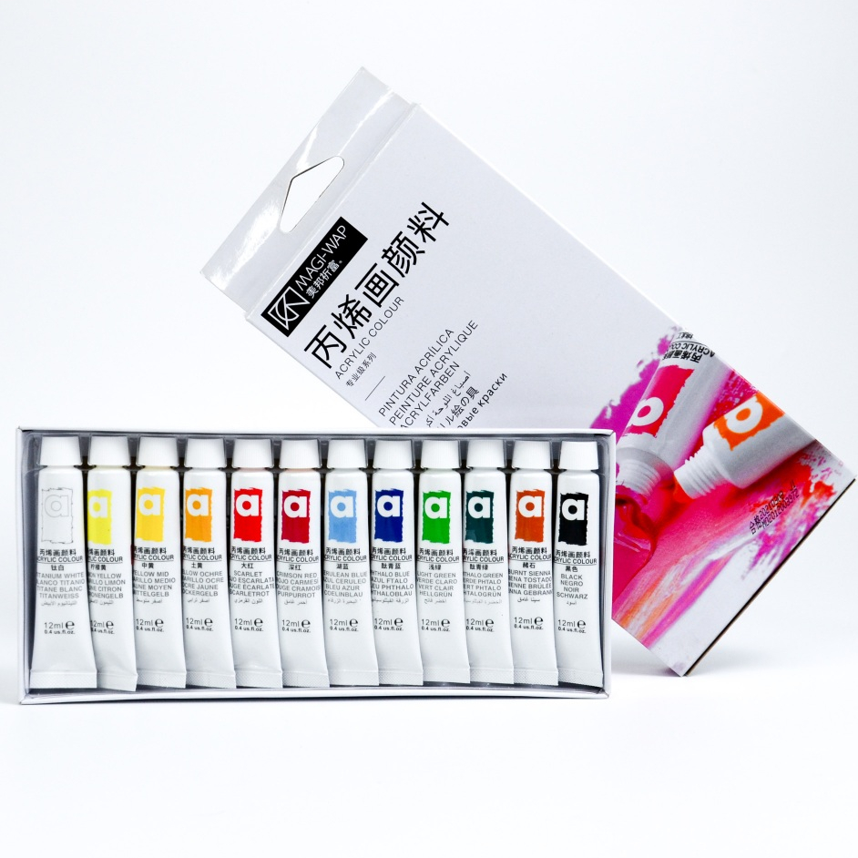 Bột Vẽ Móng Nổi 3D MAGI-WAP Set 12 Màu