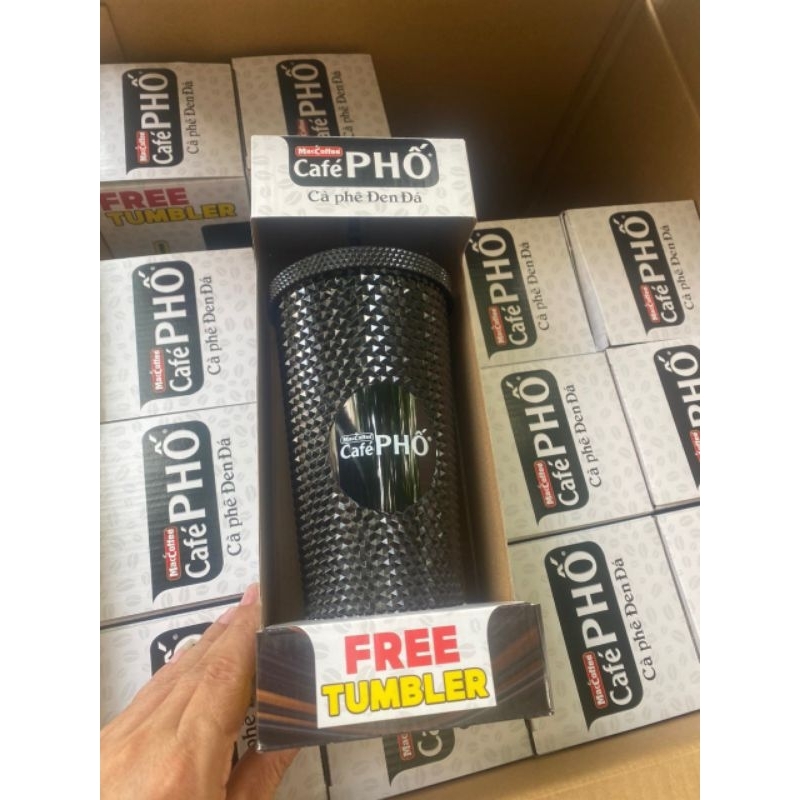 ly kim cương cà phê phố 710ml - ly cà phê phố kèm ống hút