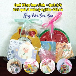 Set quà 3 món quà tặng cute cho học sinh Quà cuối cấp Quà 1/6 - món quà ý nghĩa bố mẹ tặng con yêu
