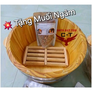 Chậu gỗ ngâm chân⚡TẶNG MUỐI NGÂM CHÂN⚡BẢO HÀNH 12 THÁNG-chậu ngâm chân cao cấp, matssage,thau ngâm chân thải độc