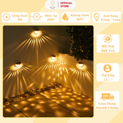 Đèn Gắn Tường Energy Green Lighting - Sử Dụng Năng Lượng Mặt Trời MT-107 -Trang Trí Ngoài Trời - Góc Ban Công - BH 1 Năm
