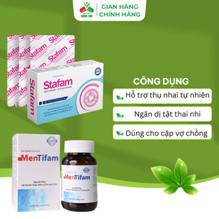 Combo hỗ trợ có thai: Bổ trứng Stafam+ Bổ tinh trùng Mentifam hỗ trợ có thai tự nhiên, ngăn dị tật thai nhi...