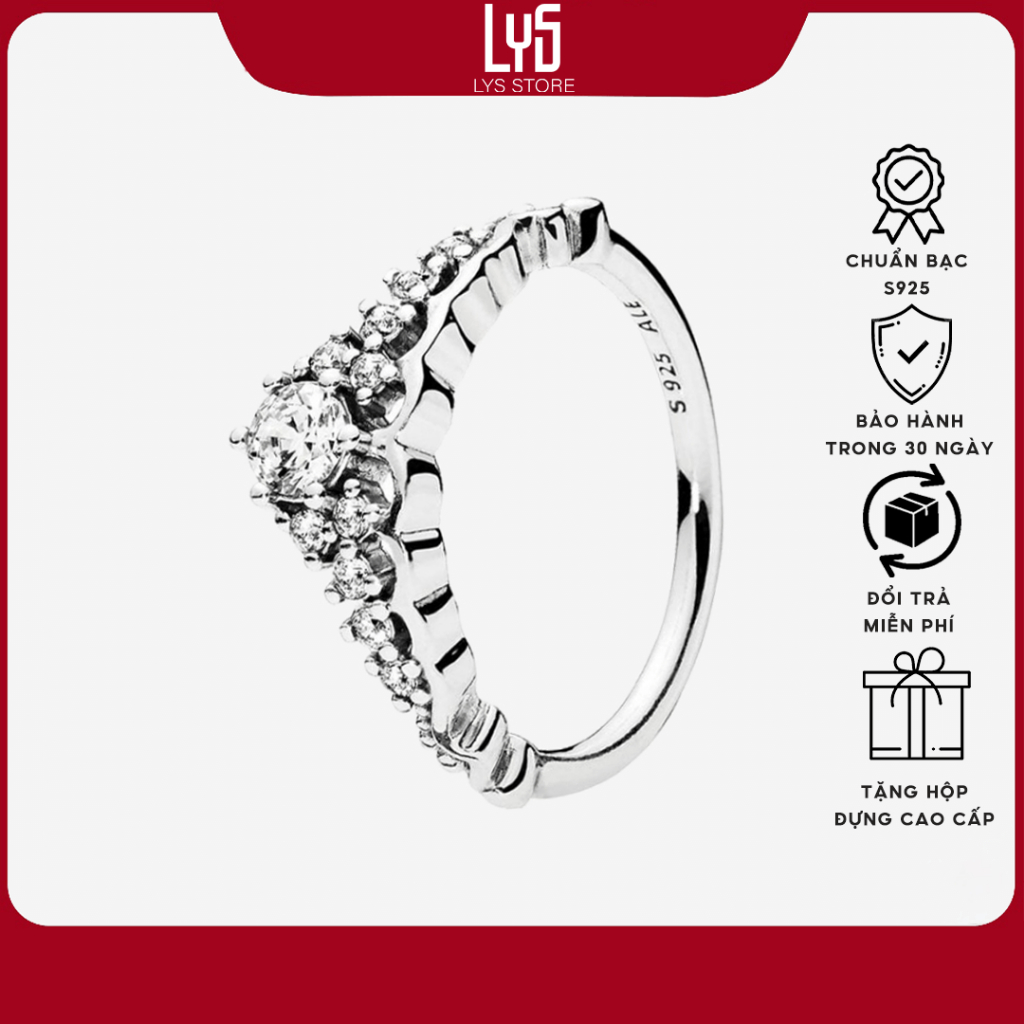 Nhẫn nữ bạc Lys Fairytale Tiara Ring 8125SV