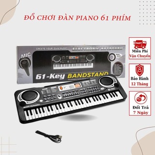 Đàn Piano điện tử Keyboard 61 Phím kèm Mic+ sạc usb cho bé - Đàn Piano cho bé- Đàn Piano 61 phím cho bé