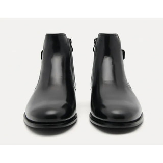 Giày boot nam Pedro authentic Black Leather Ankle Boots size 39