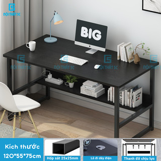 Bàn học, bàn làm việc có kệ sách phù hợp mọi lứa tuổi kích thước 80/100/120cm kèm lỗ đi dây điện tiện ích