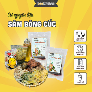 Set nguyên liệu làm nước Sâm Bông Cúc đúng vị Nhà Bee - Thành phẩm 8 chai 350ml