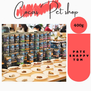Nguyên tem Thùng Pate mèo Snappy Tom 400g thịt cá thật 24 lon