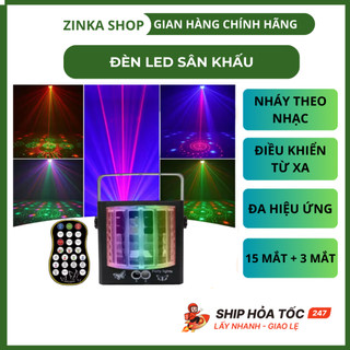 Đèn Lazer Party Light Đèn Sân Khấu 2024 Chiếu Hiệu Ứng Đèn 15 Mắt Và Đèn 3 Mắt ZINKA