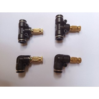 Béc phun sương bằng đồng NGẮN hoặc DÀI số 3-4-5-6-8 kèm Chân nối nhựa ren đồng ống phi 8
