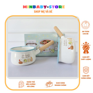 Nồi quánh sứ nấu bột MODUI Hàn Quốc cao cấp nấu đồ ăn dặm cho bé dung tích 1 Lít x15cm