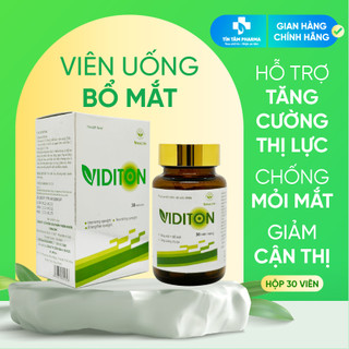 Viên uống bổ mắt thảo dược viditon - giúp sáng mắt, bổ mắt, tăng cường thị lực cho mắt, hộp 30 viên