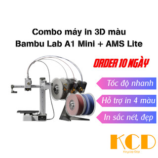Combo máy in 3D Bambu Lab A1 mini và bộ chuyển màu AMS Lite cực ngon
