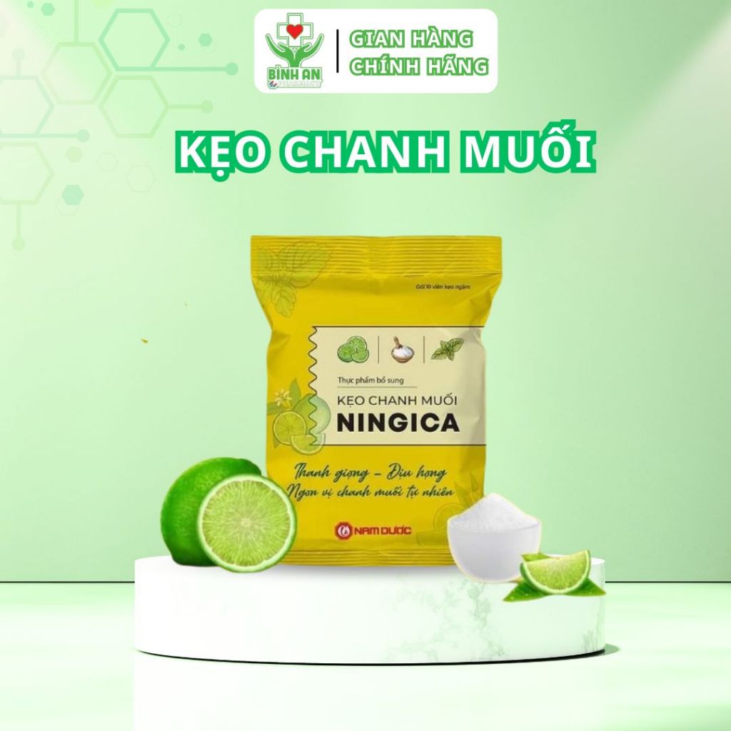 Kẹo gừng, kẹo bạc hà, kẹo chanh muối NINGICA Nam Dược - NT Bình An.