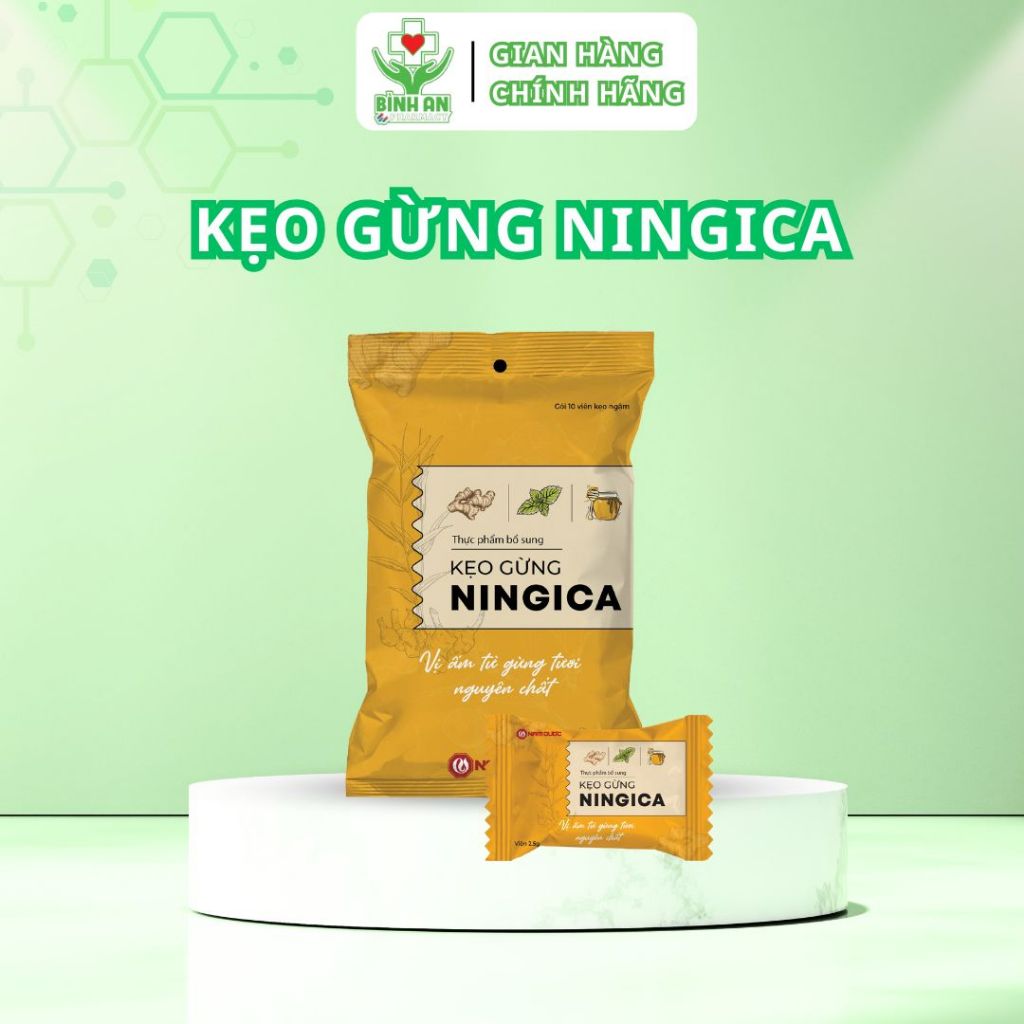 Kẹo gừng, kẹo bạc hà, kẹo chanh muối NINGICA Nam Dược - NT Bình An.