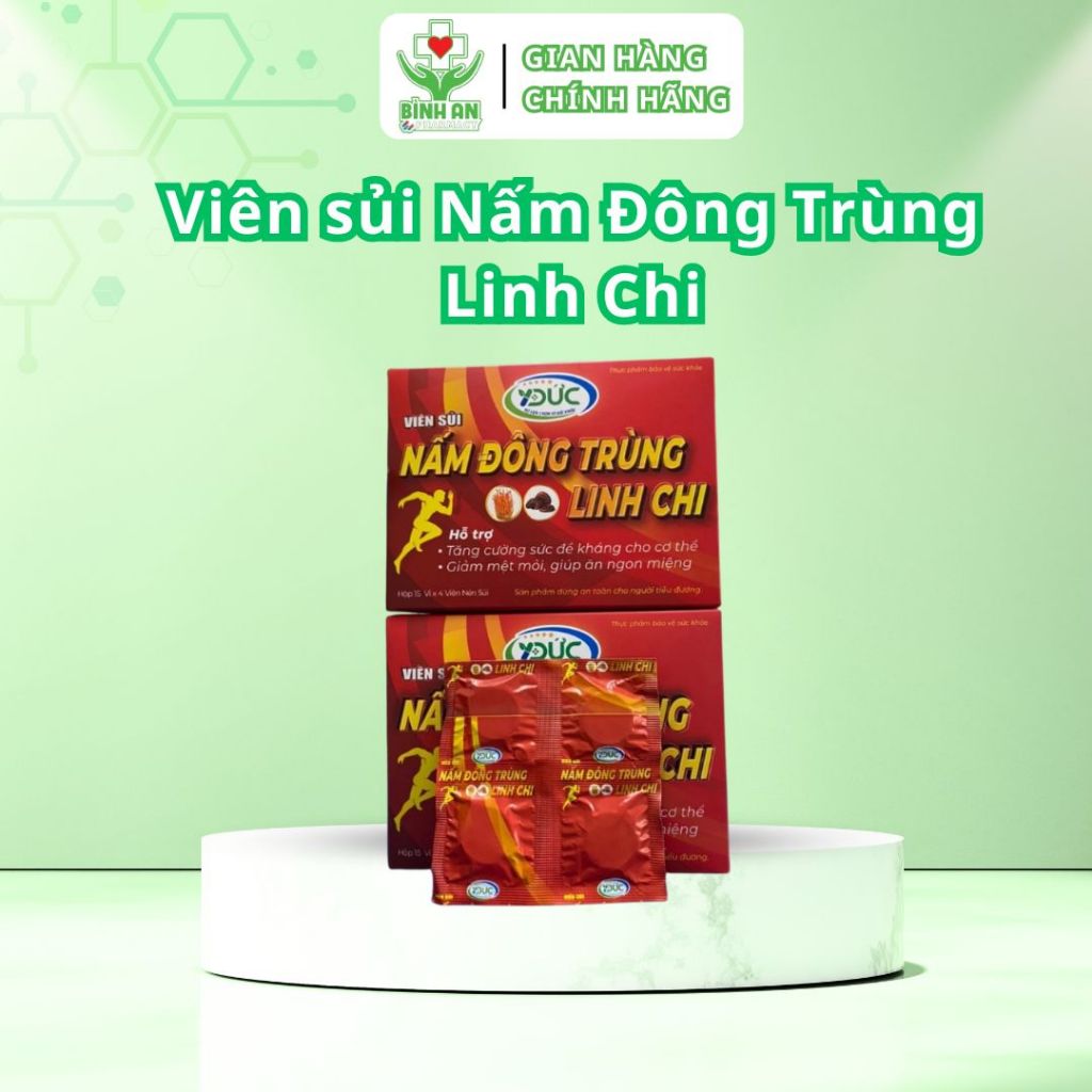 Viên sủi Nấm Đông Trùng Linh Chi tăng cường đề kháng, giảm mệt mỏi - NT Bình An.