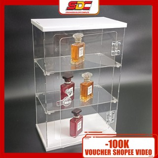 Tủ mica trưng bày mỹ phẩm, nước hoa - tủ trưng bày mica