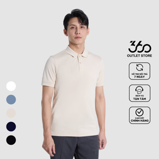 Áo polo nam ngắn tay trơn 360 Boutique áo thun nam có cổ bẻ màu trắng đen be basic trẻ trung - POTOL516