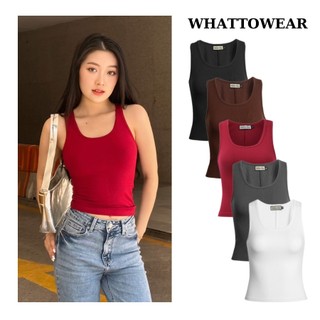 Wing top - áo ba lỗ cổ tròn gân đũa - by whattowear
