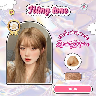 Thuốc nhuộm NÂNG TONE TÓC, kem nâng tone tóc tại nhà Buddyhairs tặng kèm dụng cụ