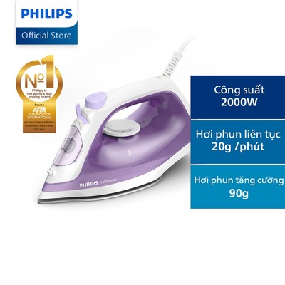 BÀN ỦI HƠI NƯỚC Philips DST1040/30 | 2000W | mặt đế chống dính - Hàng Chính Hãng