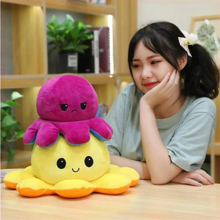 Bạch Tuộc Nhồi Bông Chuyển Đổi Cảm Xúc 2 Mặt Khác Nhau Nhiều Màu Sắc Dễ Thương Tùy Chọn 30cm