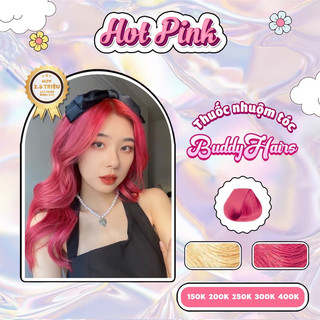 Thuốc nhuộm tóc màu HOT PINK, HỒNG NEON thuốc nhuộm tóc cao cấp, kem nhuộm tóc tại nhà Buddyhairs tặng kèm dụng cụ