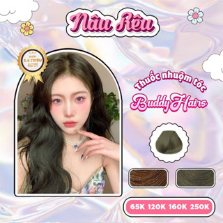 Thuốc nhuộm tóc màu NÂU RÊU, thuốc nhuộm tóc không cần tẩy, kem nhuộm tóc tại nhà Buddyhairs tặng kèm dụng cụ