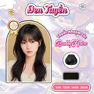 Thuốc nhuộm tóc màu ĐEN TUYỀN, ĐEN TỰ NHIÊN, thuốc nhuộm tóc không cần tẩy, kem nhuộm tóc tại nhà Buddyhairs tặng kèm dụ