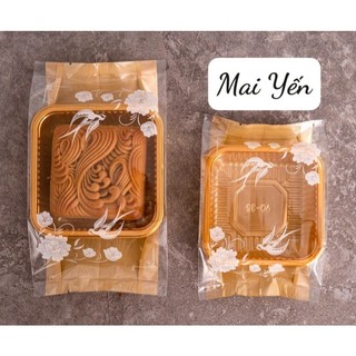 Set 100 khay túi trung thu mẫu mai yến 150g/200g