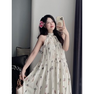 Váy Cổ Yếm Dáng Maxi Họa Tiết Đi Chơi, Đi Biển Xinh V6196 - TVXQC