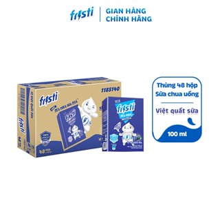 Thùng 48 Hộp Thức Uống Từ Sữa Chua Lên Men Tự Nhiên Fristi Vị Việt Quất Sữa (48x100ml)