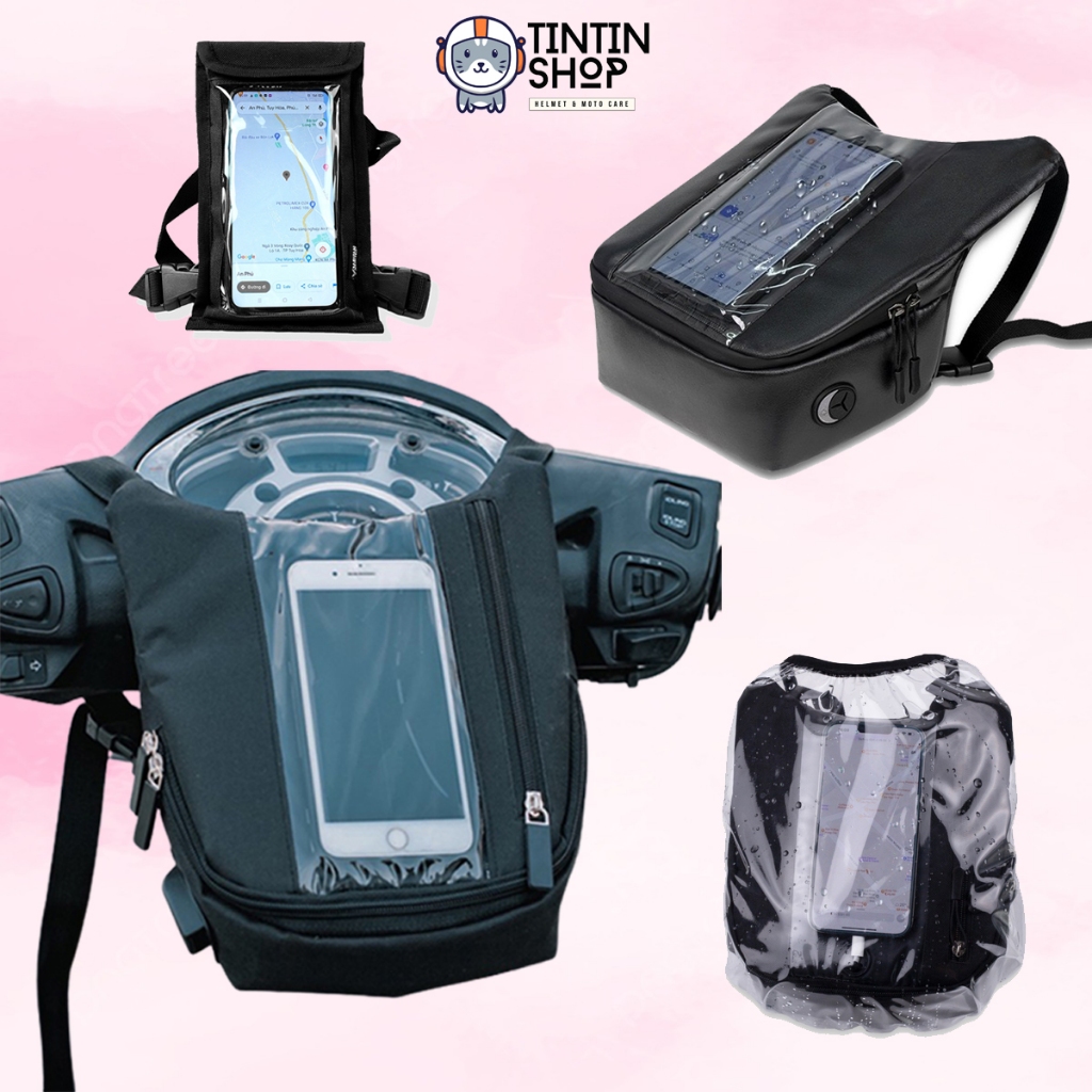 Túi Treo Đầu Xe Máy Công Nghệ Tiện Dụng Xem Bản Đồ, Có Sạc, Đựng Đồ, Đi Phượt, Chạy Grab, Ship Hàng