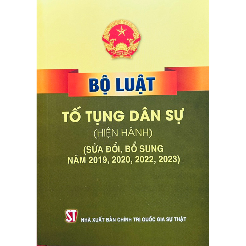 Sách Bộ Luật Tố Tụng Dân Sự (Hiện Hành) (Sửa Đổi, Bổ Sung Năm 2019, 2020, 2022, 2023)