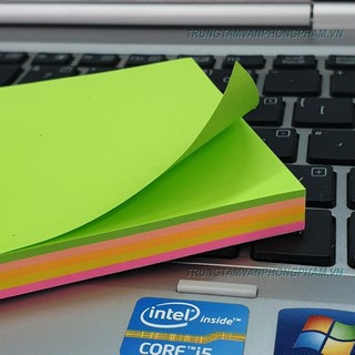 Note dạ quang 4 lớp. Note vàng trơn, note vàng kẻ ngang kích thước 3x2, 3x3, 3x4, 3x5
