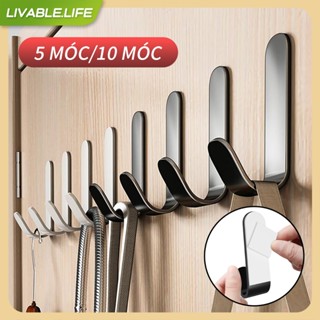 Combo 10/5Móc Dán Tường Treo Đồ Chịu Lực Siêu Dính Không Cần Khoan Tường Móc dán tường chịu lực