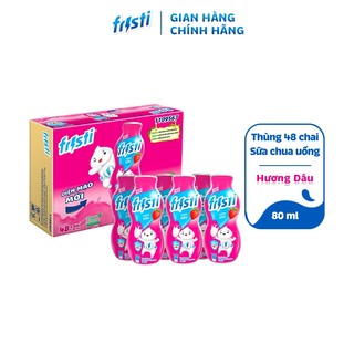 Thùng 48 Chai Sữa chua uống Fristi vị dâu 80ml/chai