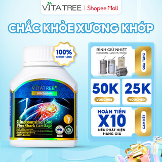 Bổ xương khớp Vitatree Glucosamine 1500 Plus Shark Caetilage hỗ trợ duy trì sức khỏe chức năng của khớp, sụn khớp