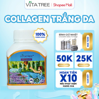 Collagen giúp trẻ hoá làn da Vitatree Marine Collagen Plus của Úc hộp 100 viên