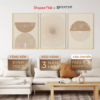 Tranh treo tường canvas tráng gương canvas SET3 của REICHTUM - Treo tường/ Nhà ngủ/ Decor trang trí/ Chất liệu siêu bền