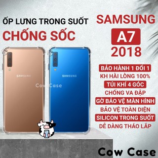 Ốp lưng Samsung A7 2018, A750 chống sốc silicon dẻo trong Cowcase | Vỏ điện thoại ss galaxy silicon DEOT