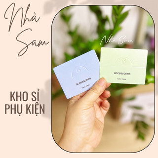 50 thẻ giấy treo cột tóc kẹp tóc phụ kiện/màu trơn