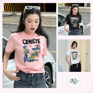 Áo Thun Baby Tee Nữ NhiNaa Store In Hình Họa Tiết COMETE A51020
