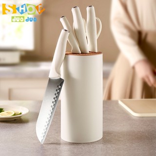 Set 5 Bộ Dao Nhà Bếp Kéo Inox Nhà Bếp Cao Cấp Kèm Ống Đựng Xinh Xắn Bộ Dao Món Công Nghệ Chống Gỉ