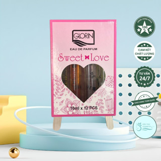 [Giá Sỉ] Hộp Nước Hoa 12 Chai Glorin Sweet Love 10ml - 6 Mùi Phù Hợp Thay Đổi - Hàng Chính Hãng