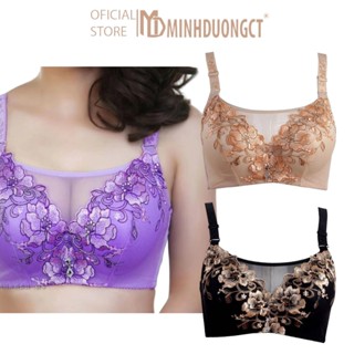  Áo lót mỏng có gọng che khuyết điểm mỡ lưng mỡ nách chống chảy sệ ao nguc bigsize thêu hoa  Minhduongct  