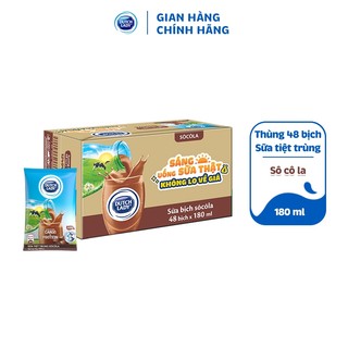 Thùng 48 bịch sữa tiệt trùng dutch lady cô gái hà lan socola 180ml