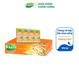 Thùng 48 Hộp Sữa Chua Lên Men Tự Nhiên Yomost Vị Cam (170ml/Hộp)