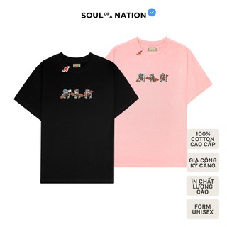 Áo thun unisex In hình cao cấp TRAVEL CLUB kết hợp với PATCH MÁY BAY với form basic 100% cao cấp cotton SOUL OF A NATION